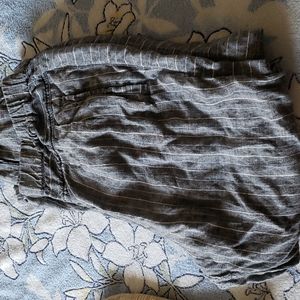 Hei Hei 200% linen striped ankle length pants SZ M